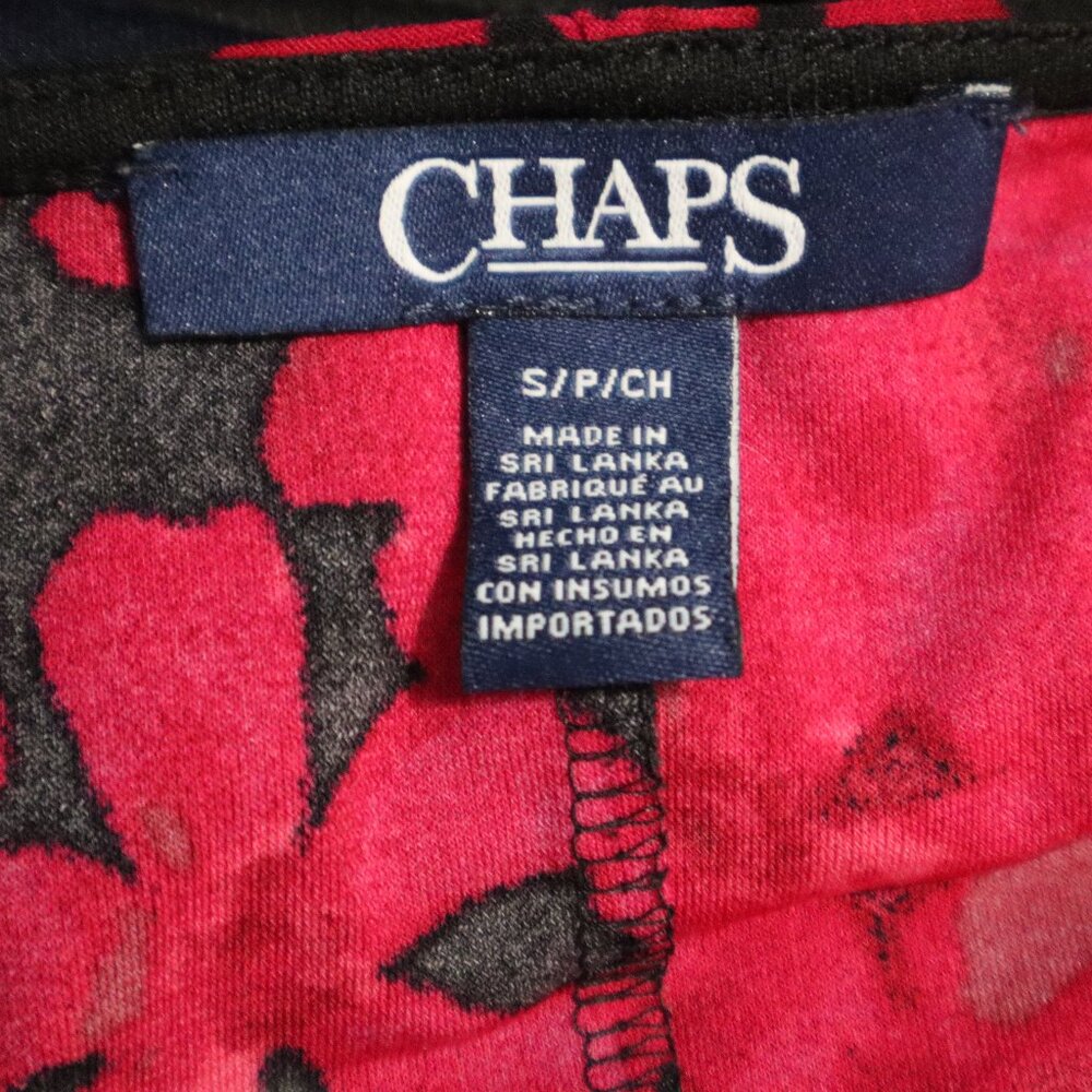 Chaps Floral Ruched Fitted Dress - Picture 4 of 5